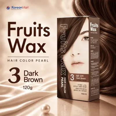 Welcos Fruits Wax Hair Color Pearl (3 Dark Brown) - 120gm